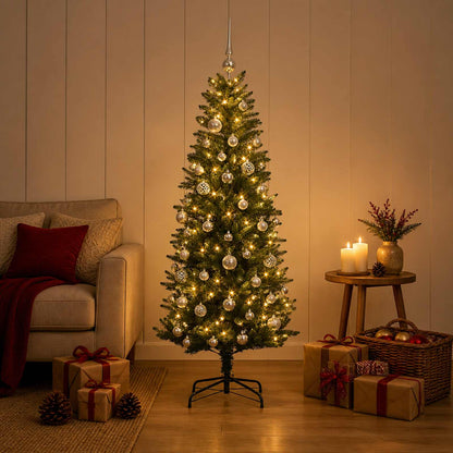 Artificial Christmas Tree with Bauble 150 cm 150 LEDs
