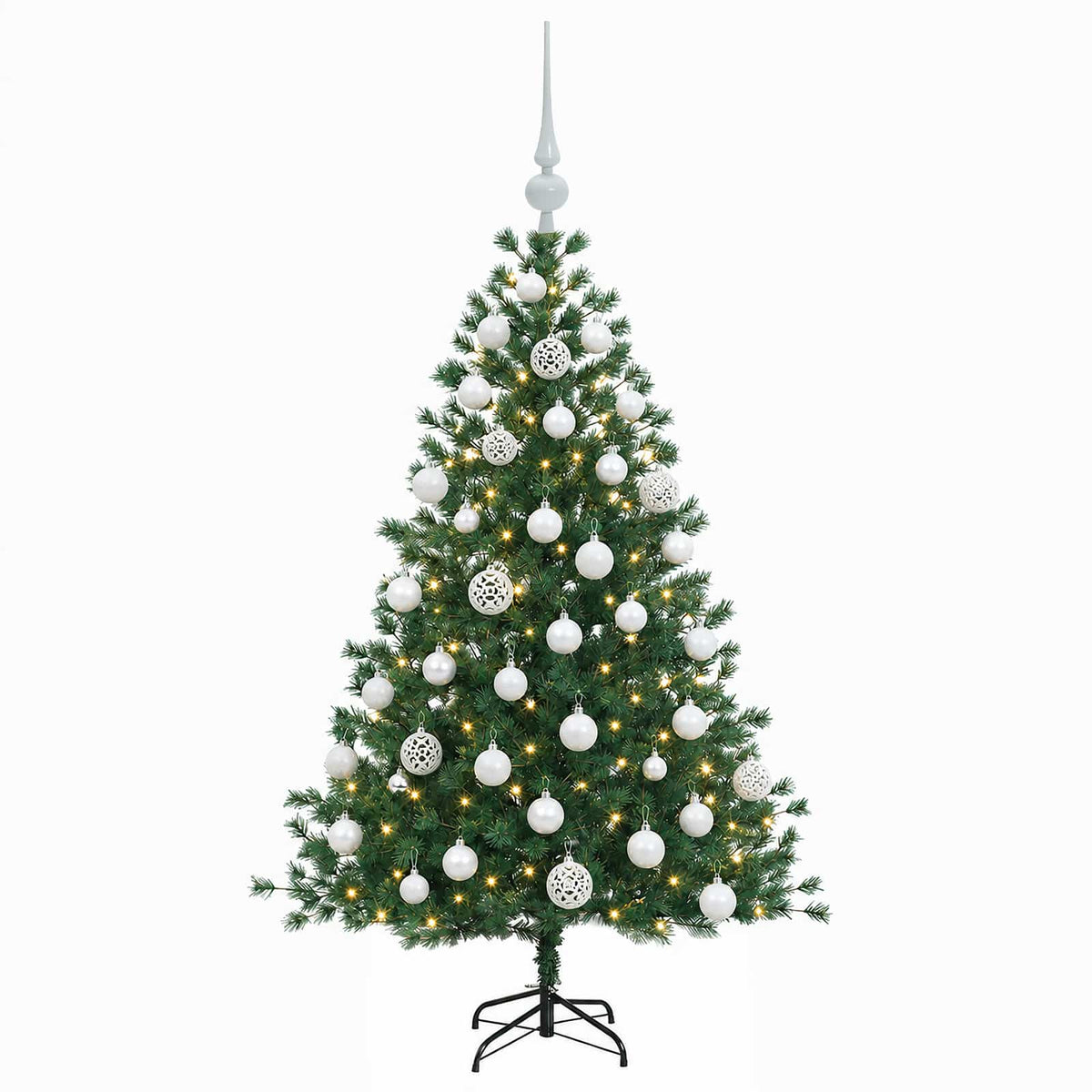Artificial Christmas Tree with Bauble 150 cm 150 LEDs