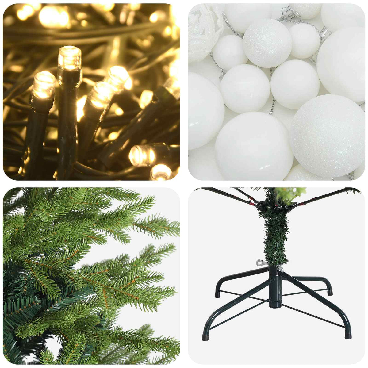 Artificial Christmas Tree with Bauble 120 cm 150 LEDs