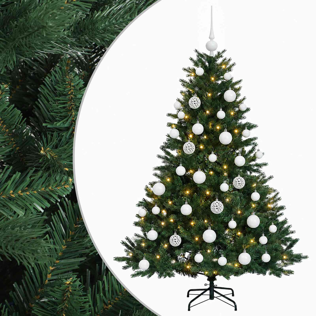 Artificial Christmas Tree with Bauble 150 cm 150 LEDs