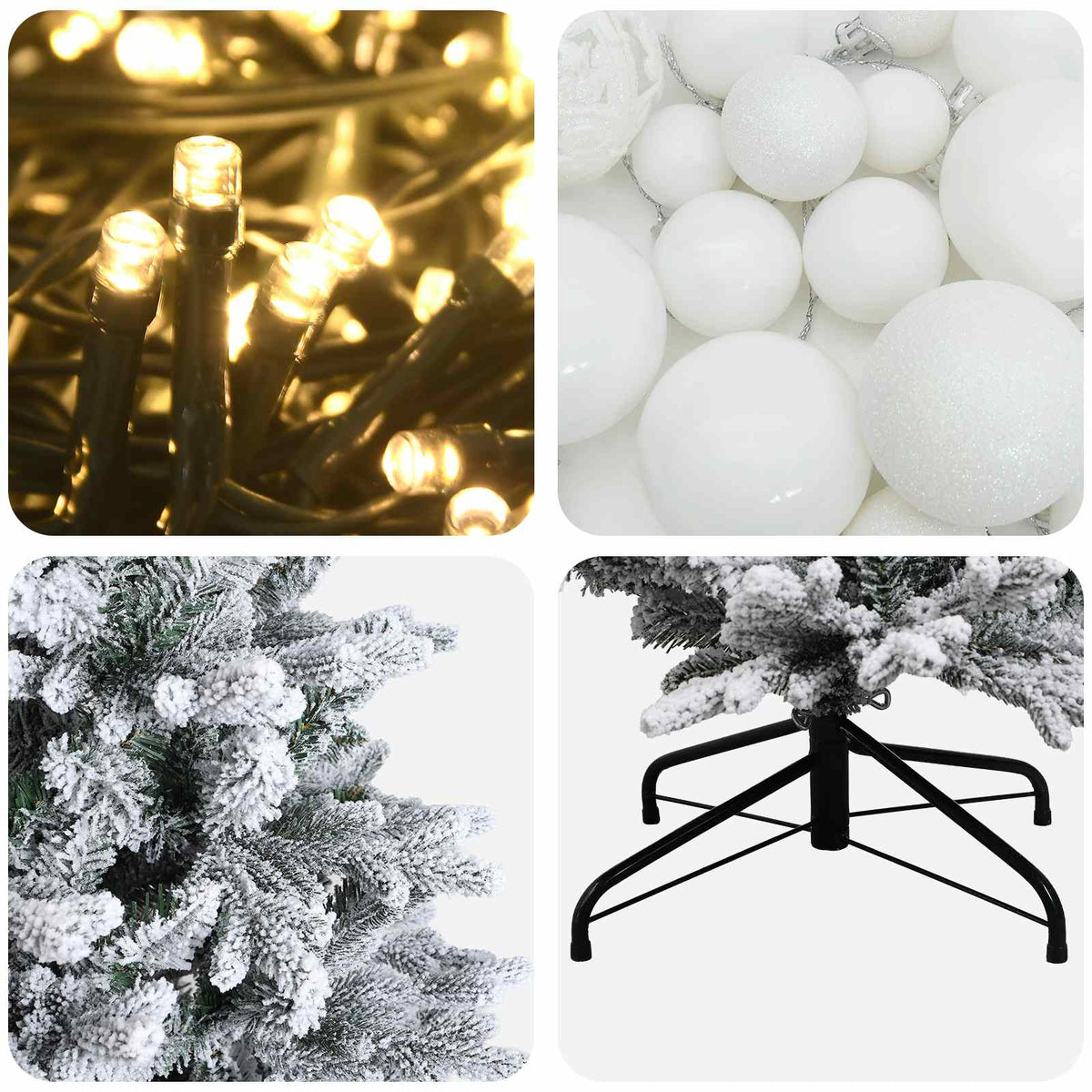 Artificial Christmas Tree with Bauble 150 cm 150 LEDs