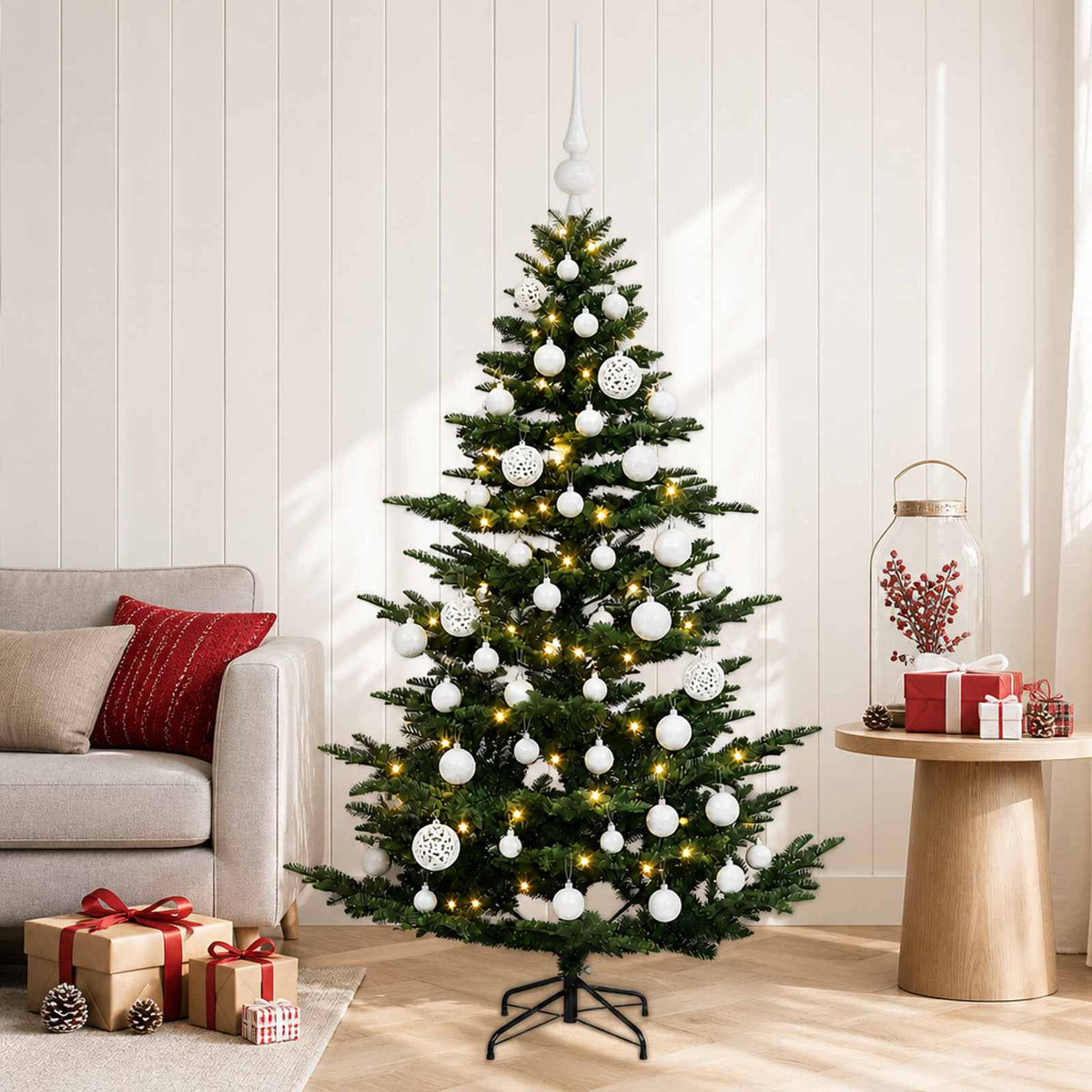 Artificial Christmas Tree with Bauble 120 cm 150 LEDs