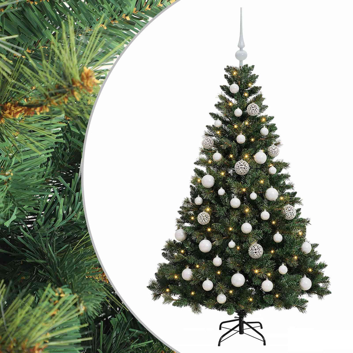 Artificial Christmas Tree with Bauble 150 cm 150 LEDs