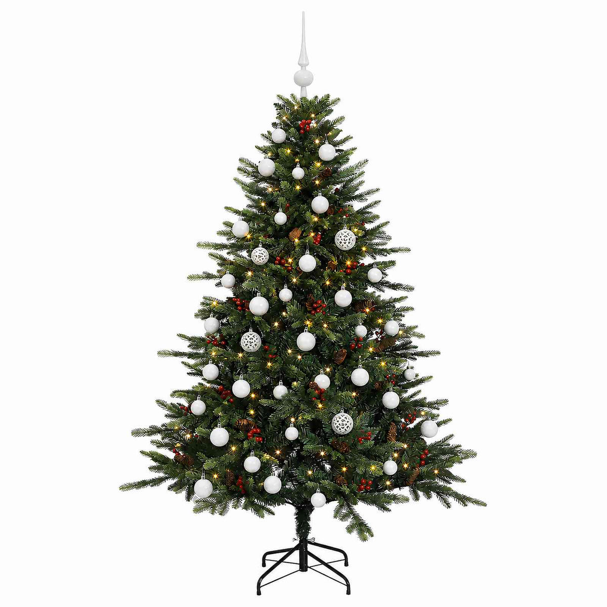 Artificial Christmas Tree with Bauble 120 cm 150 LEDs