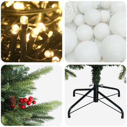 Artificial Christmas Tree with Bauble 150 cm 150 LEDs