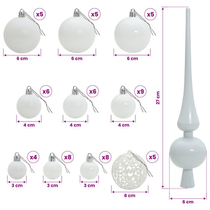 Artificial Christmas Tree with Bauble 150 cm 150 LEDs