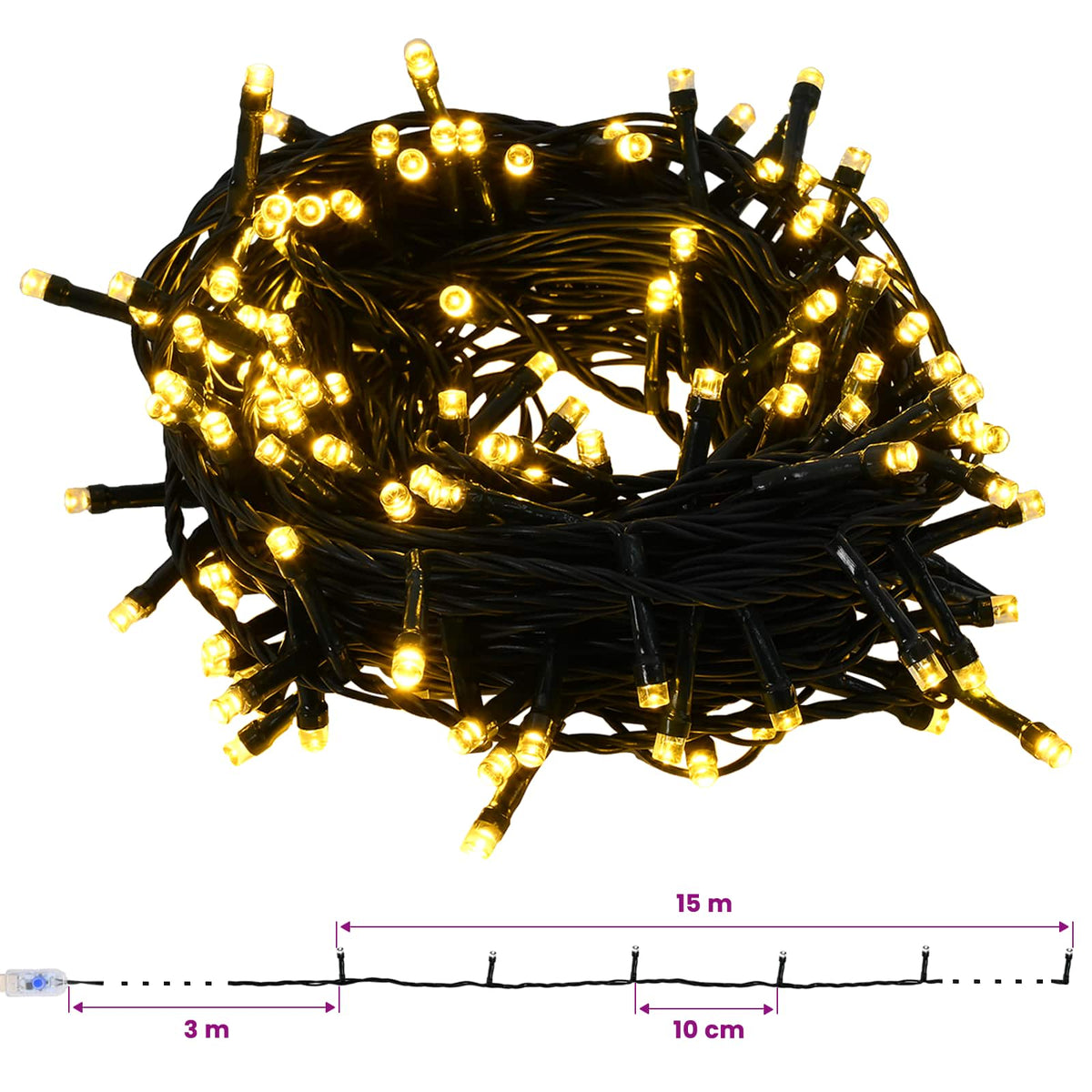 Artificial Christmas Tree with Bauble 150 cm 150 LEDs