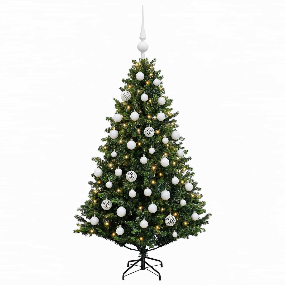 Artificial Christmas Tree with Bauble 150 cm 150 LEDs