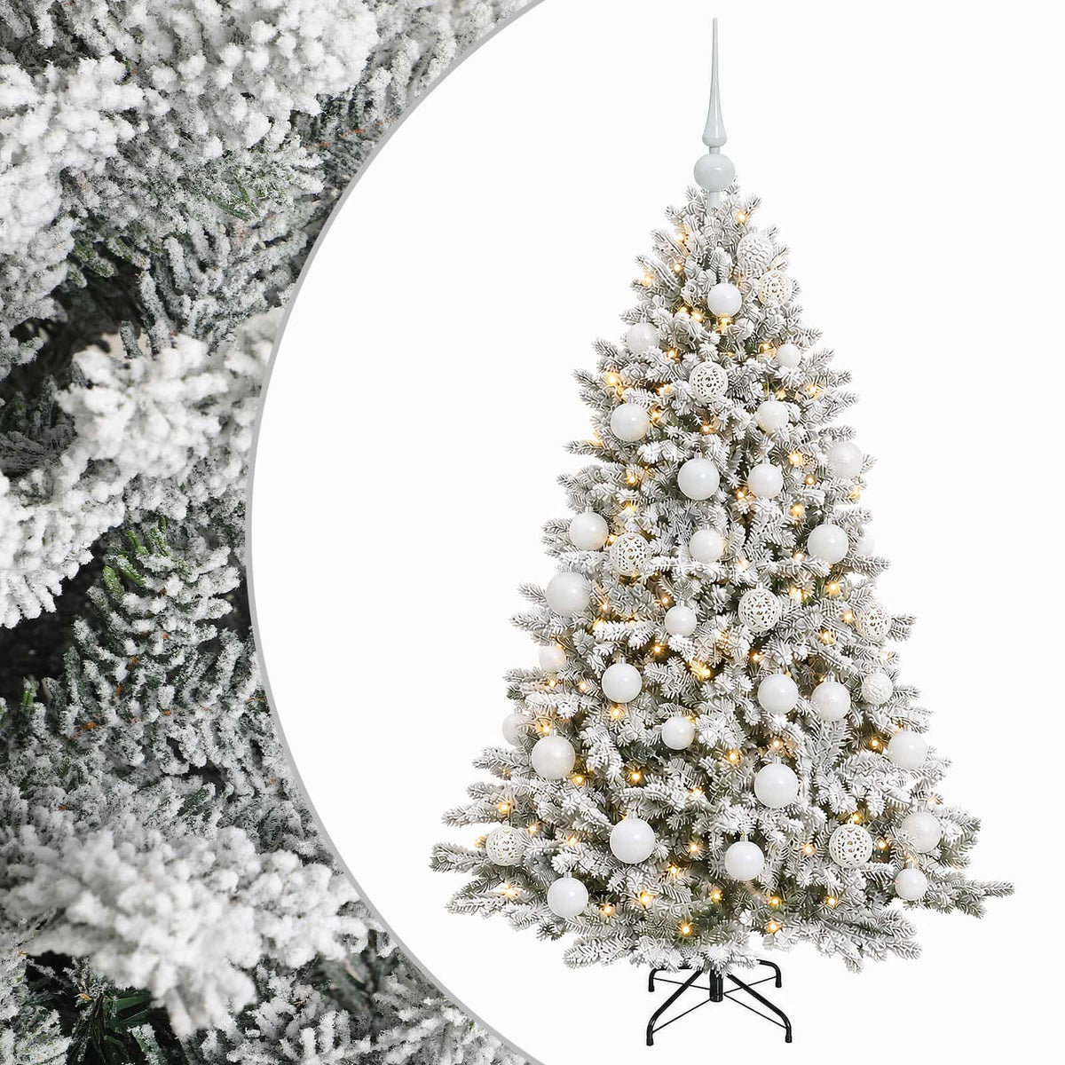 Artificial Christmas Tree with Bauble 150 cm 150 LEDs