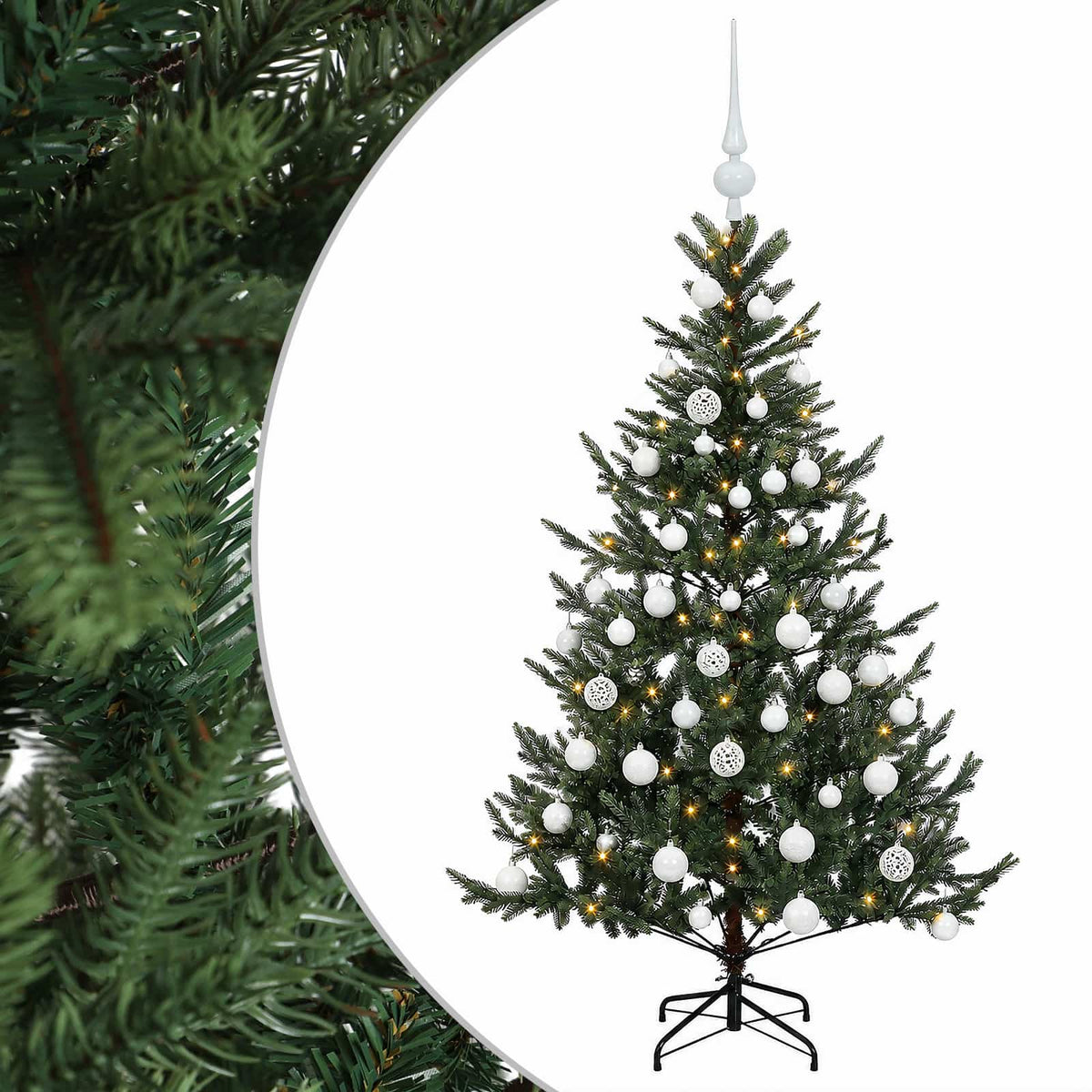 Artificial Christmas Tree with Bauble 120 cm 150 LEDs