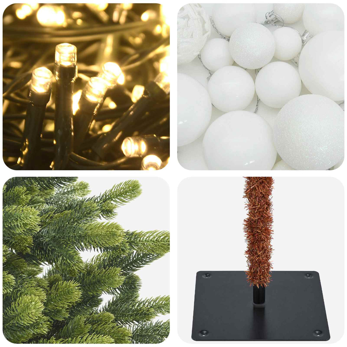 Artificial Christmas Tree with Bauble 150 cm 150 LEDs