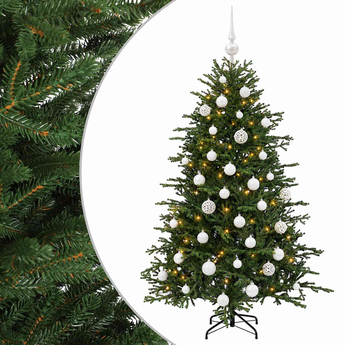 Artificial Christmas Tree with Bauble 150 cm 150 LEDs