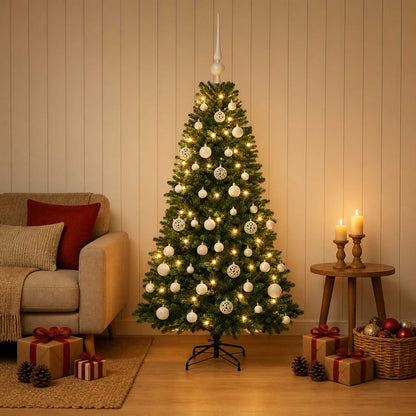 Artificial Christmas Tree with Bauble 150 cm 150 LEDs