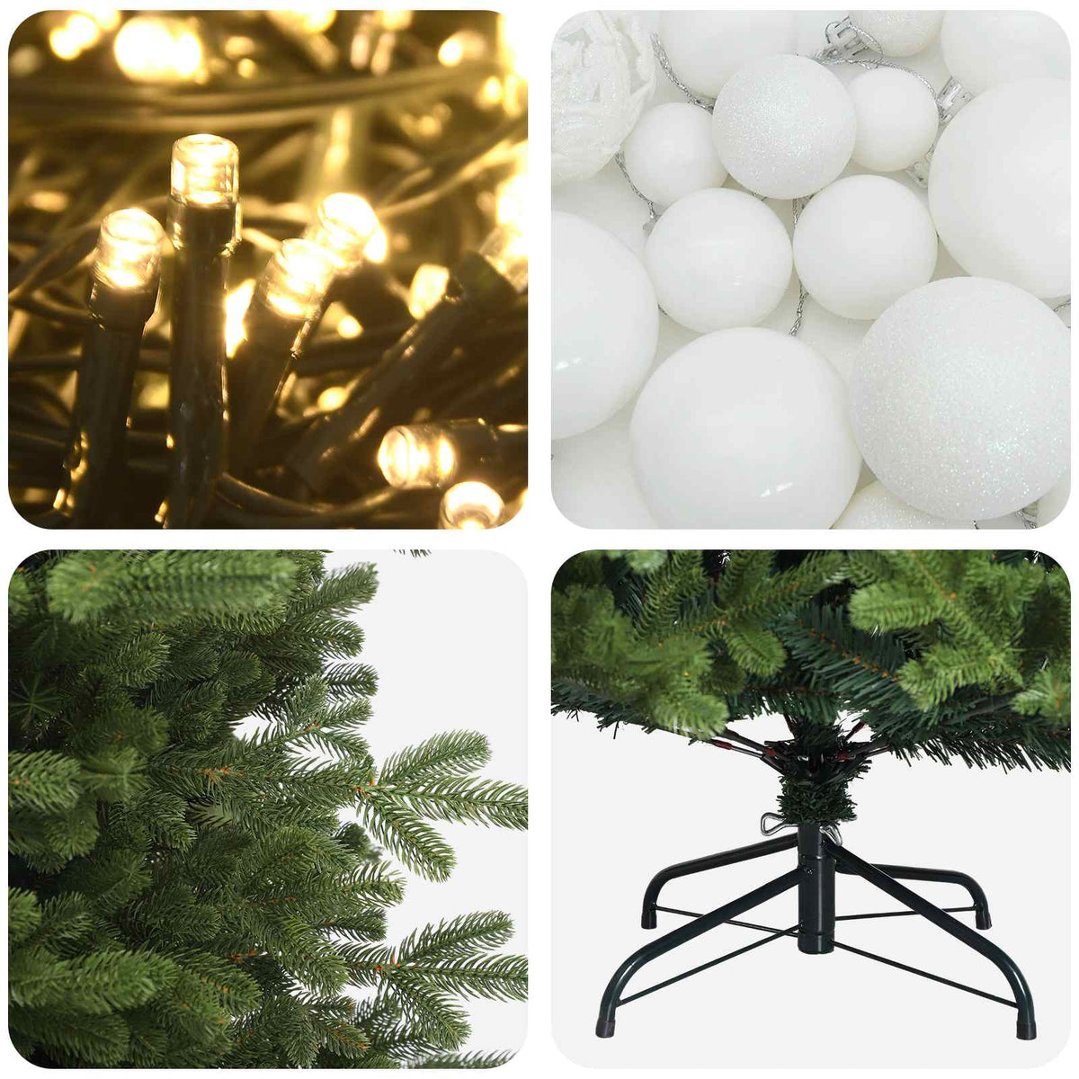 Artificial Christmas Tree with Bauble 150 cm 150 LEDs