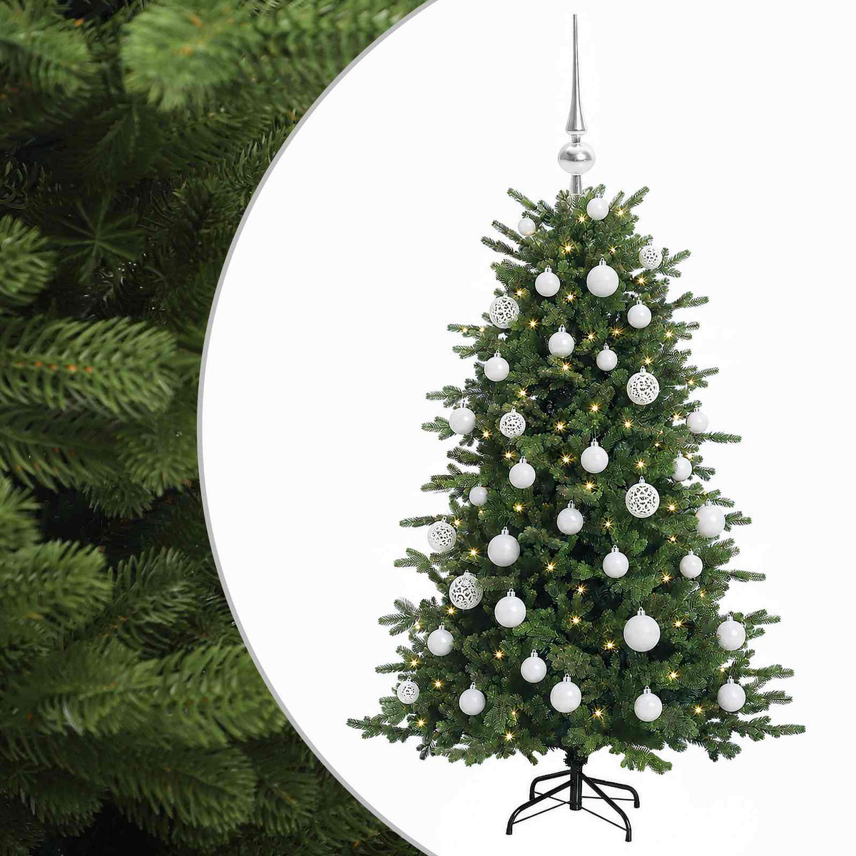 Artificial Christmas Tree with Bauble 150 cm 150 LEDs