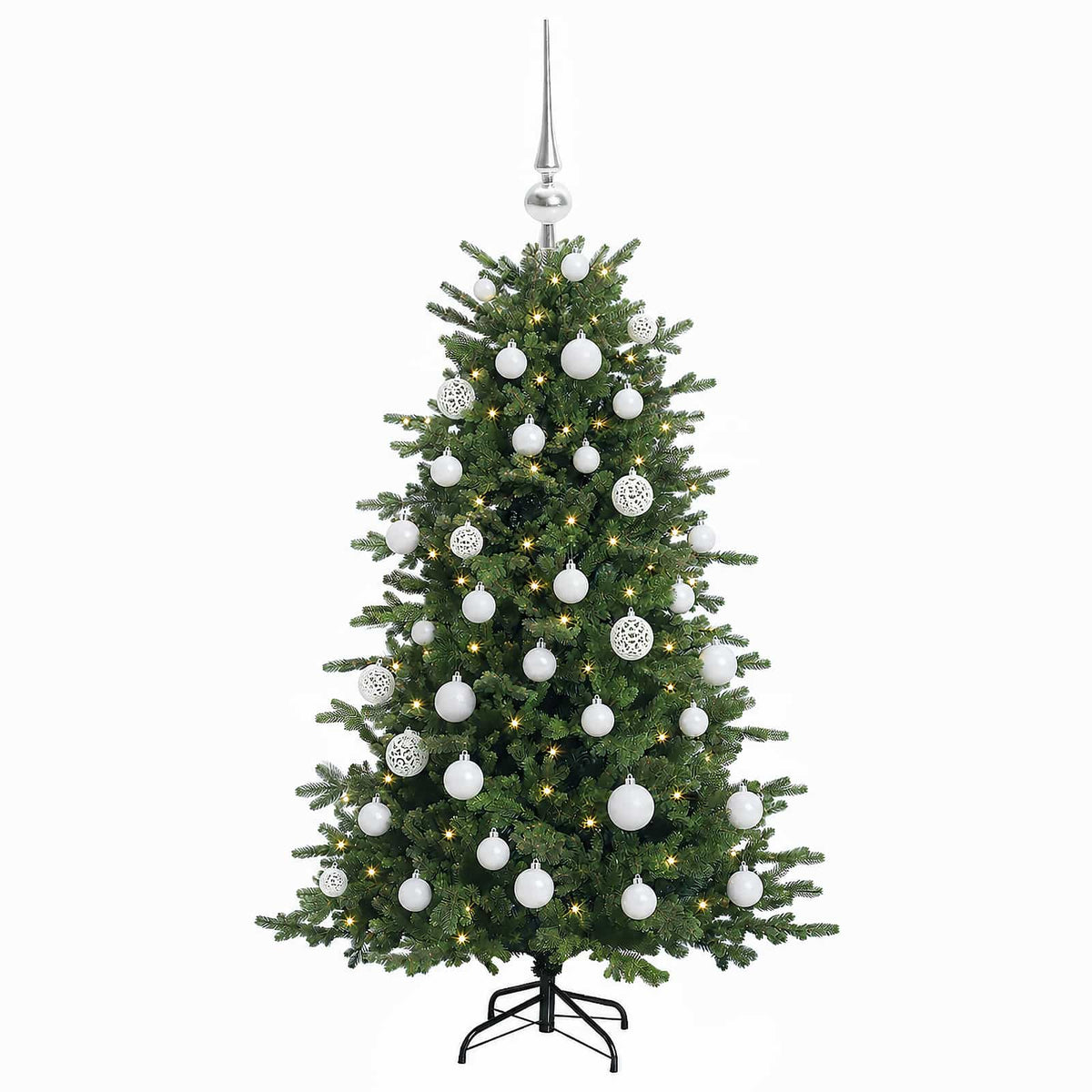 Artificial Christmas Tree with Bauble 150 cm 150 LEDs
