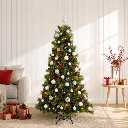 Artificial Christmas Tree with Bauble 150 cm 150 LEDs