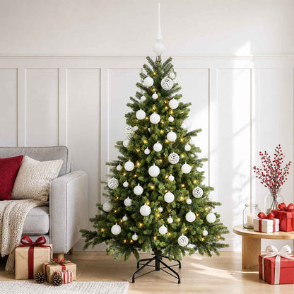 Artificial Christmas Tree with Bauble 150 cm 150 LEDs
