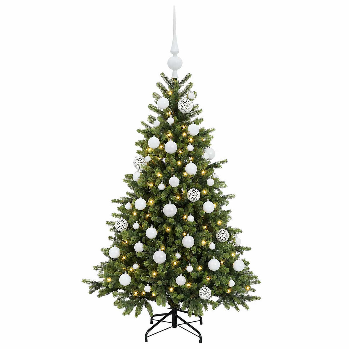 Artificial Christmas Tree with Bauble 150 cm 150 LEDs