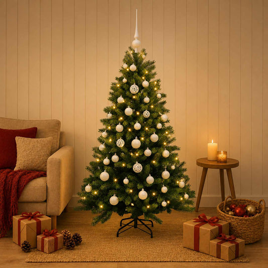 Artificial Christmas Tree with Bauble 150 cm 150 LEDs