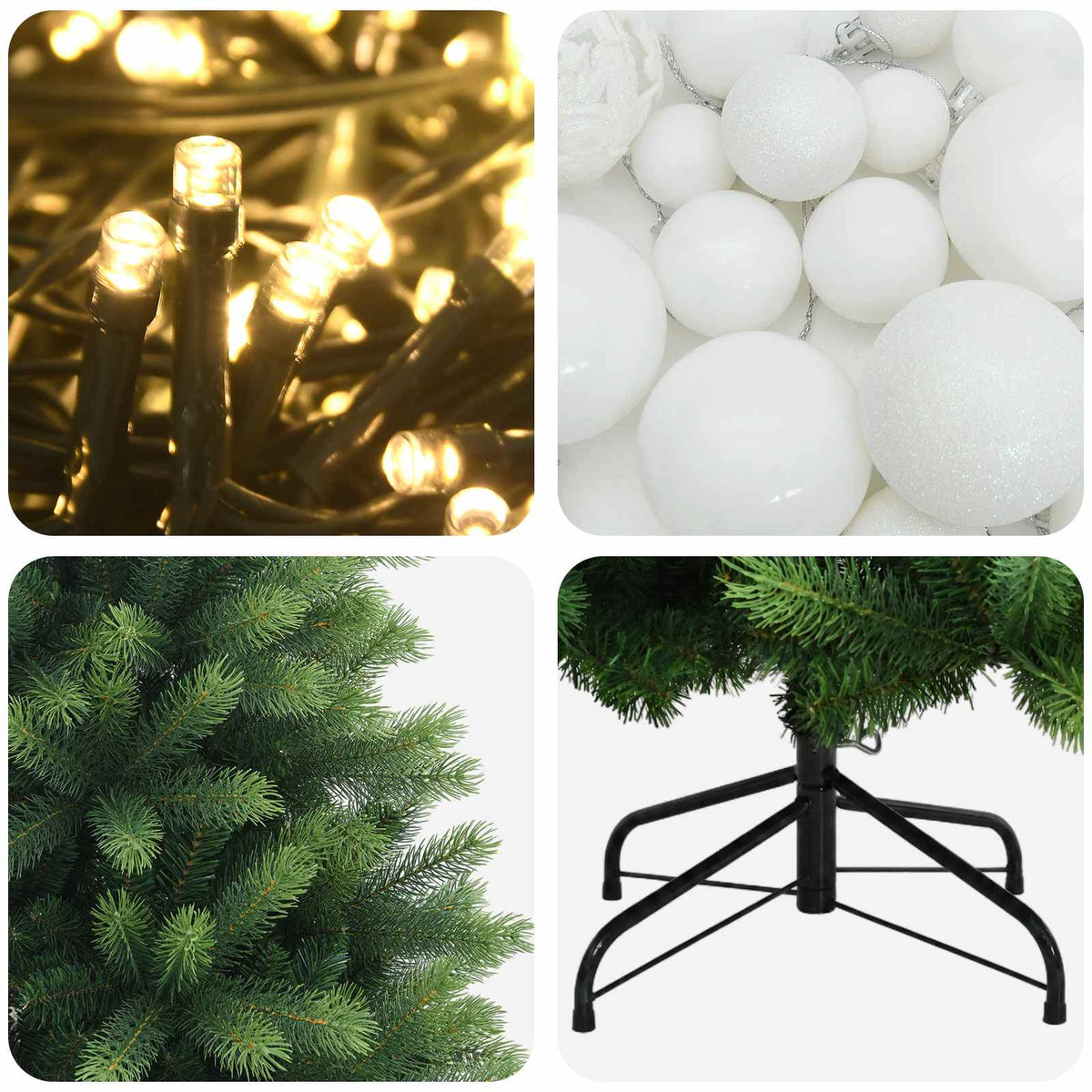 Artificial Christmas Tree with Bauble 150 cm 150 LEDs