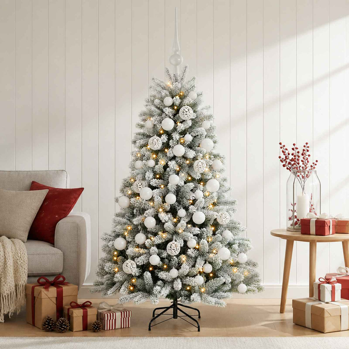 Artificial Christmas Tree with Bauble 150 cm 150 LEDs