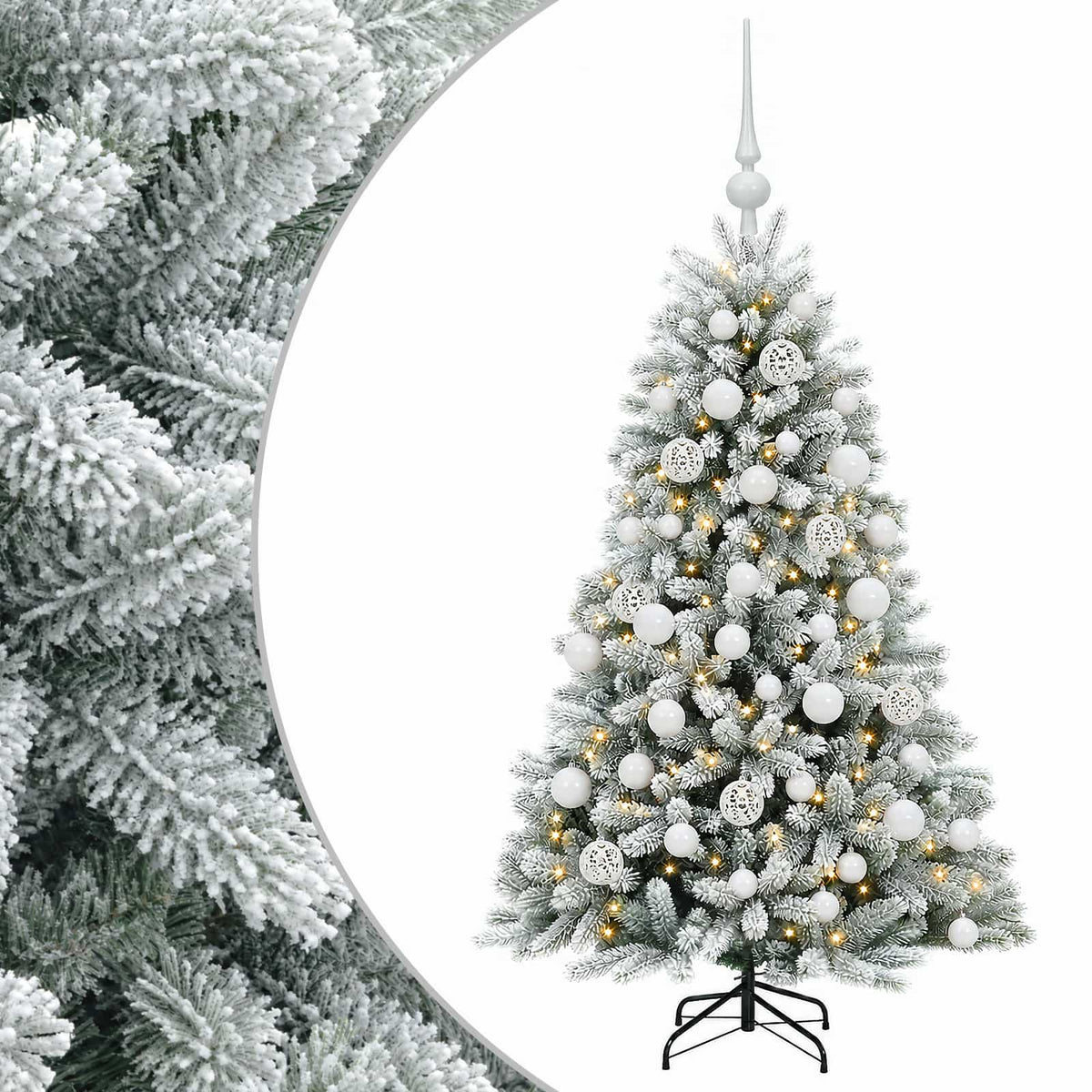 Artificial Christmas Tree with Bauble 150 cm 150 LEDs