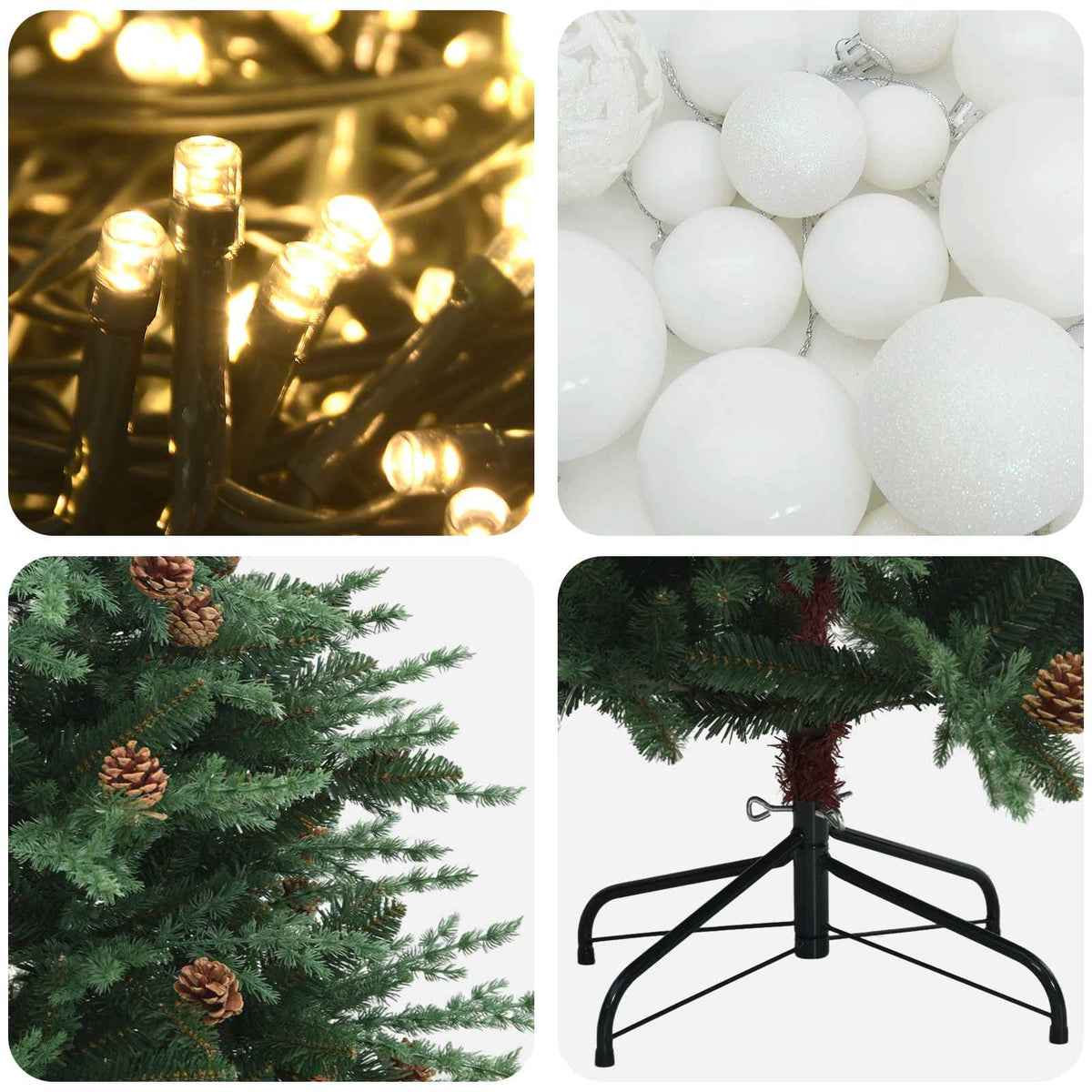 Artificial Christmas Tree with Bauble 120 cm 150 LEDs