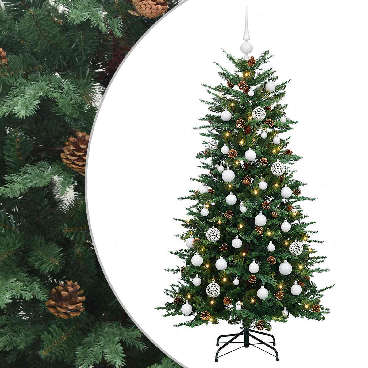 Artificial Christmas Tree with Bauble 120 cm 150 LEDs