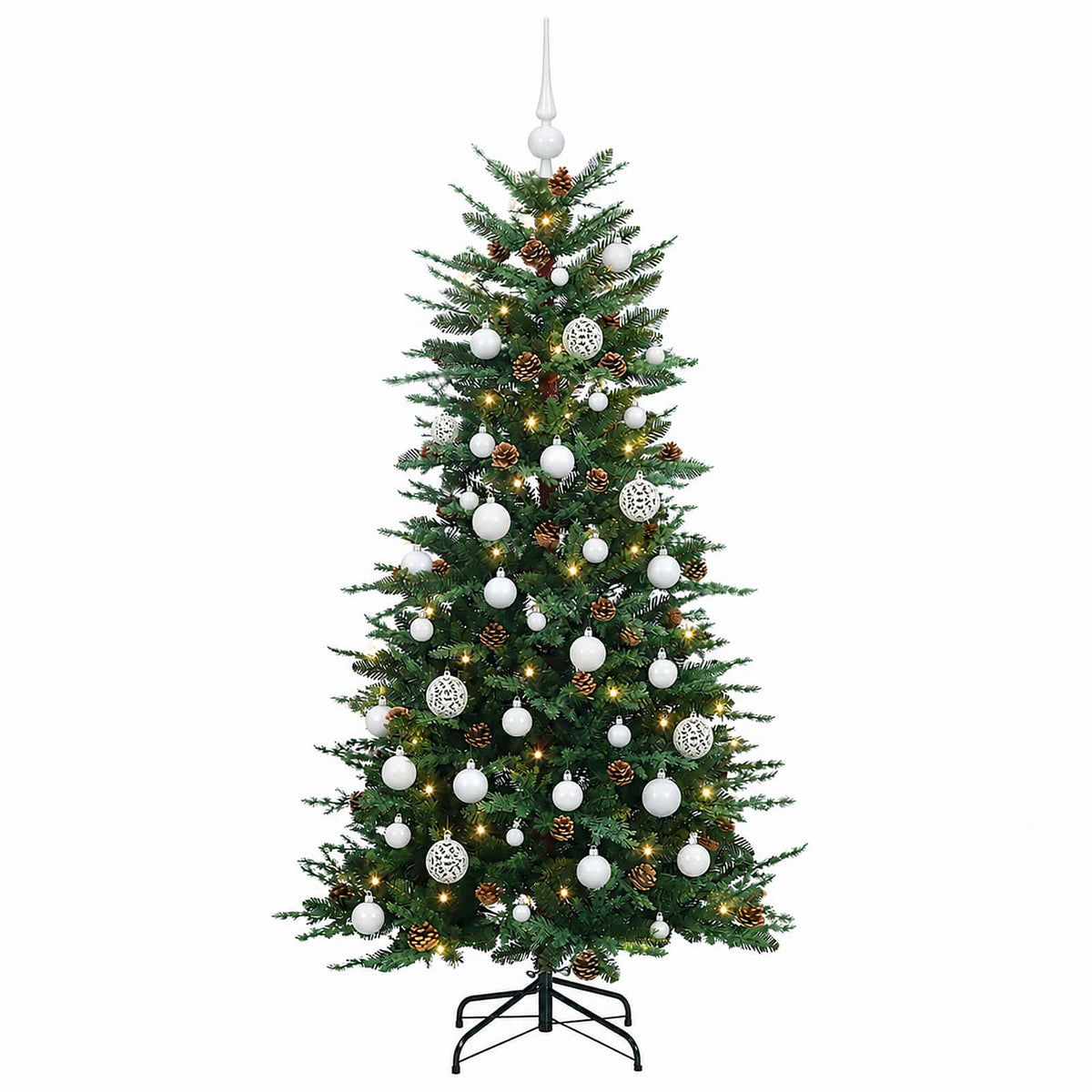 Artificial Christmas Tree with Bauble 120 cm 150 LEDs