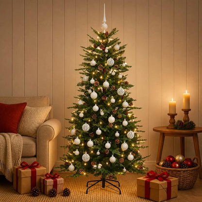 Artificial Christmas Tree with Bauble 120 cm 150 LEDs