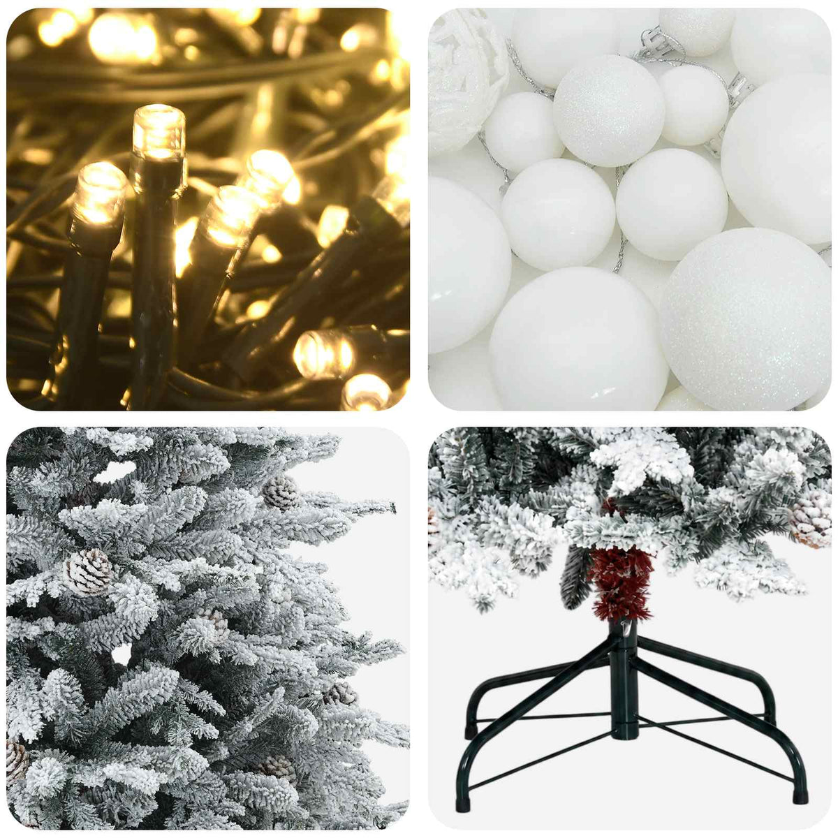 Artificial Christmas Tree with Bauble 150 cm 150 LEDs
