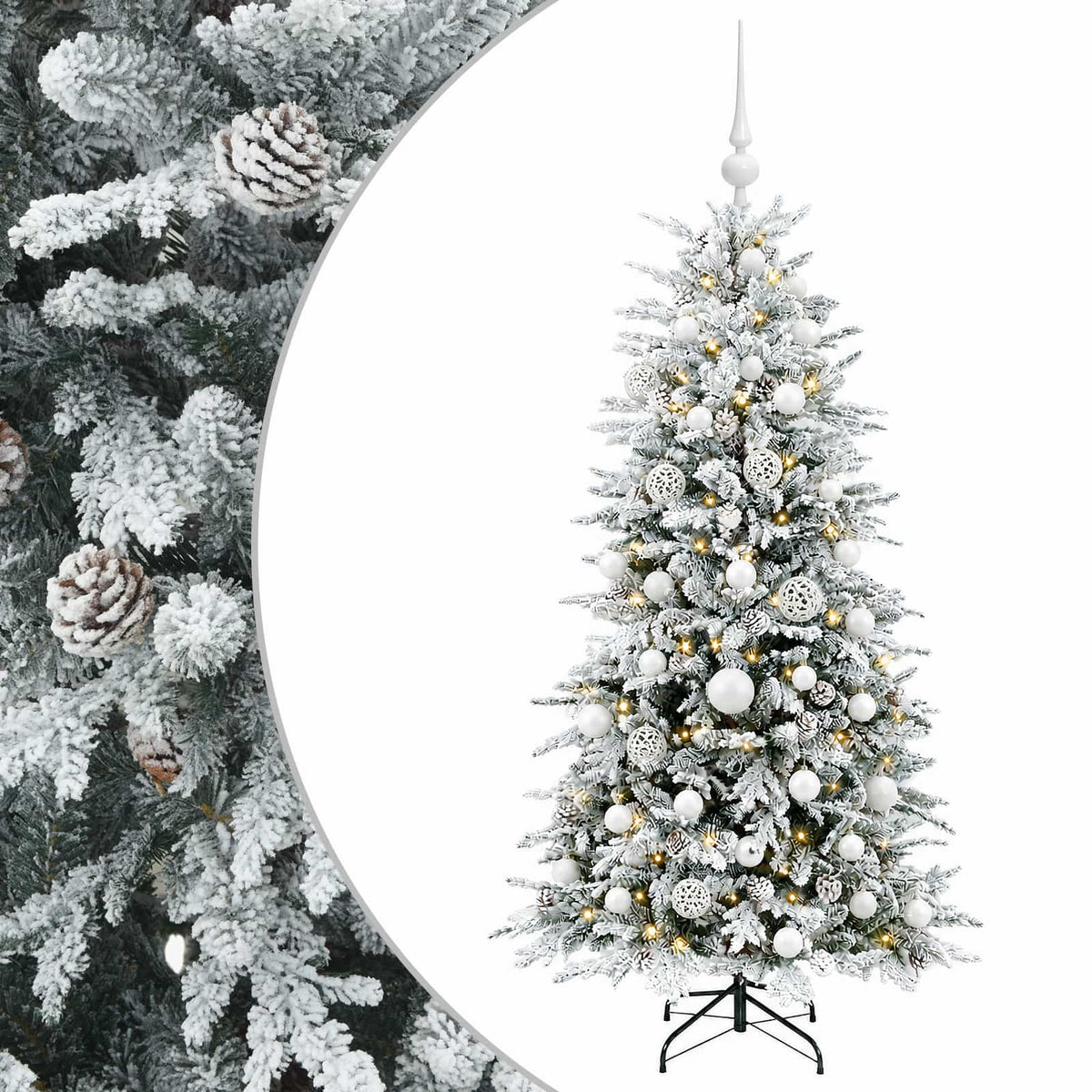 Artificial Christmas Tree with Bauble 150 cm 150 LEDs