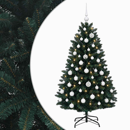 Artificial Christmas Tree Dark Green with Bauble 150 cm