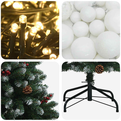 Artificial Christmas Tree Green with Bauble 150 cm 150 LEDs