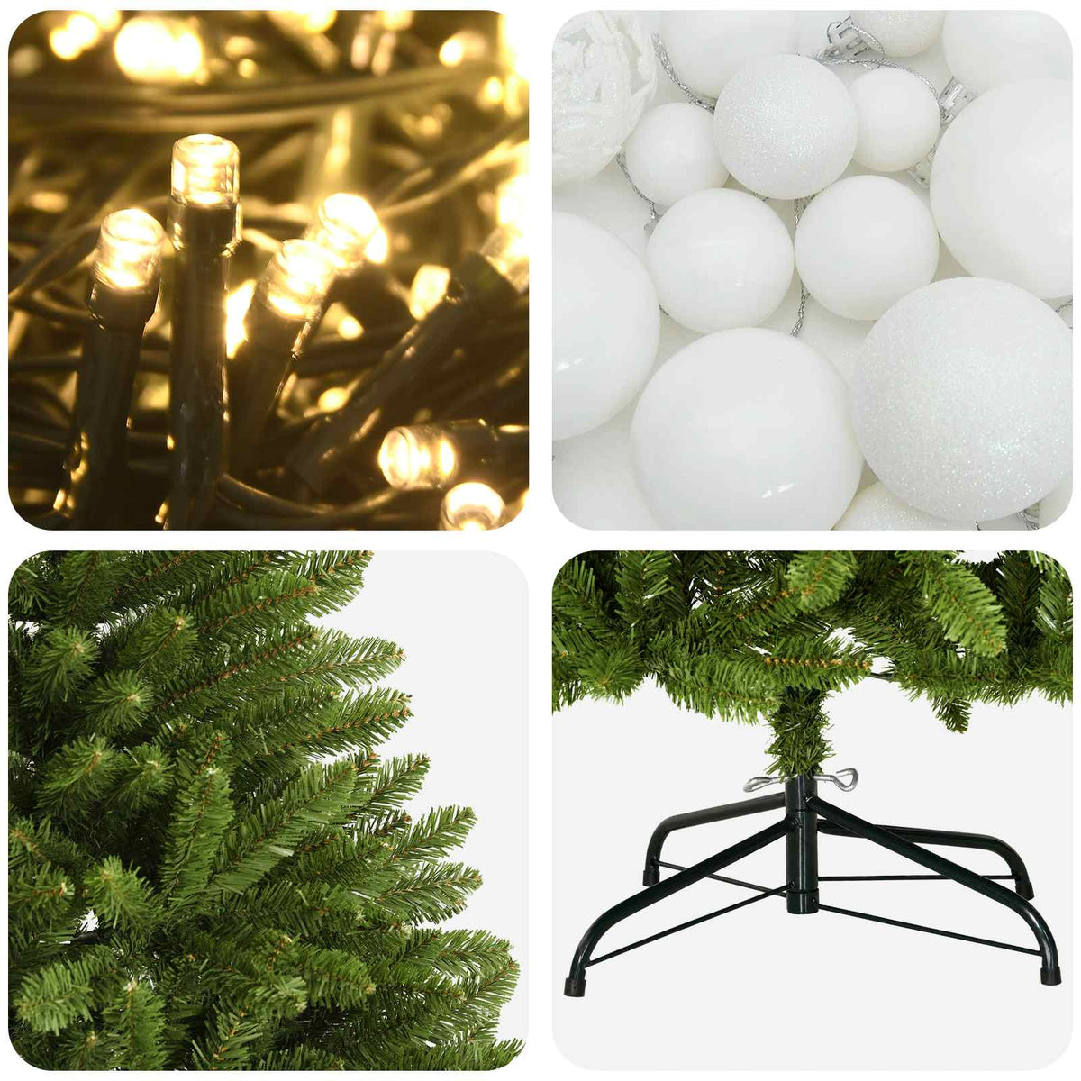 Artificial Christmas Tree Light Green with Bauble 120 cm