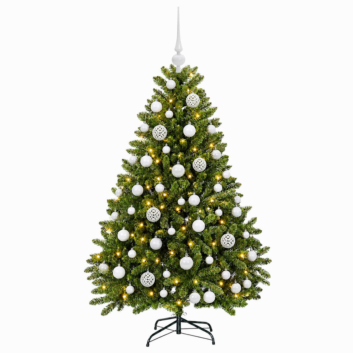 Artificial Christmas Tree Light Green with Bauble 120 cm