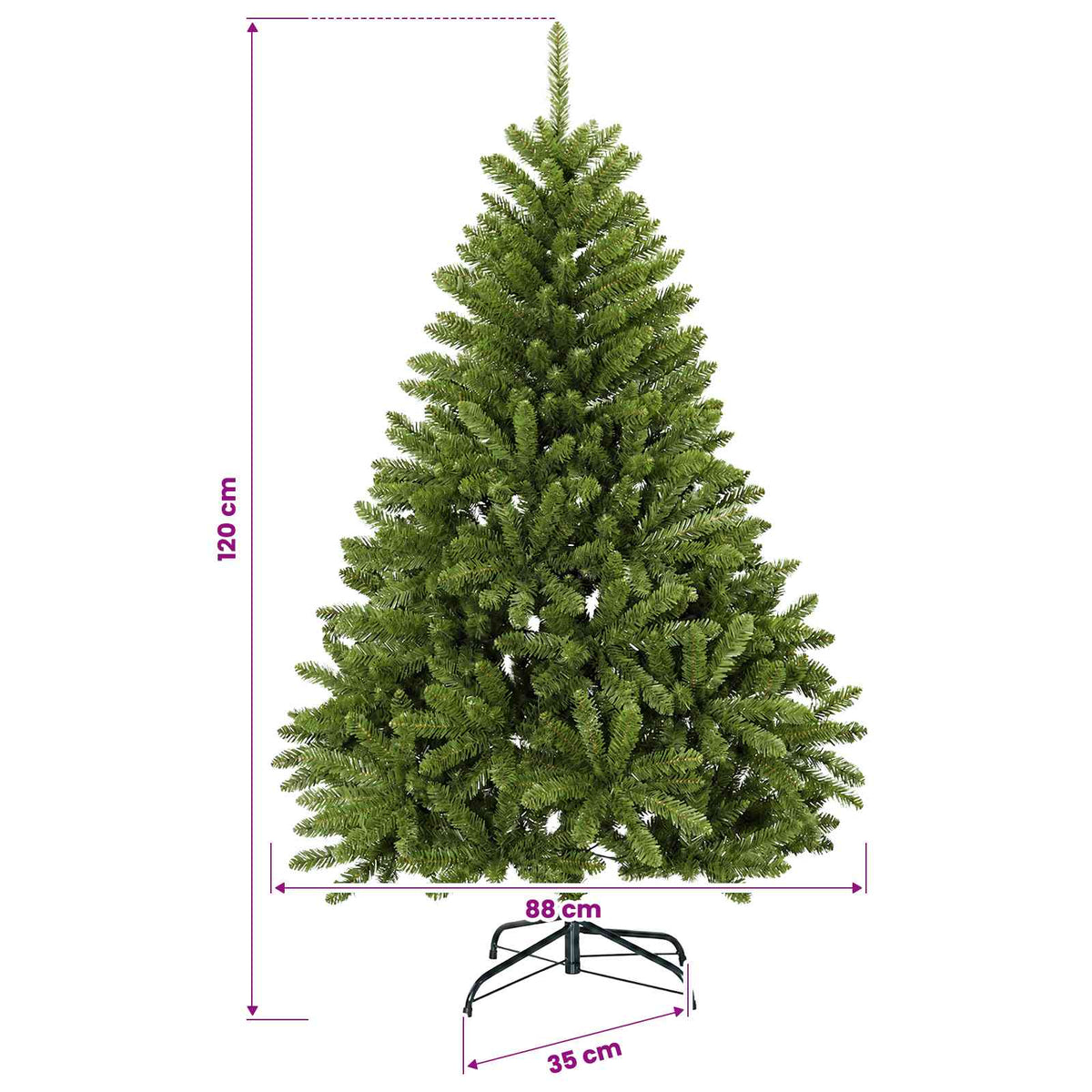 Artificial Christmas Tree Light Green with Bauble 120 cm