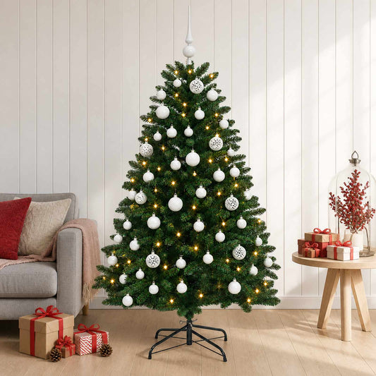 Artificial Christmas Tree Mid-green with Ornament 150 cm