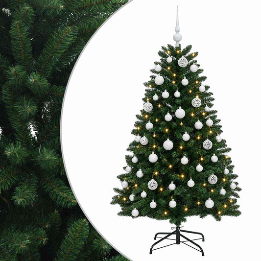 Artificial Christmas Tree Mid-green with Ornament 120 cm