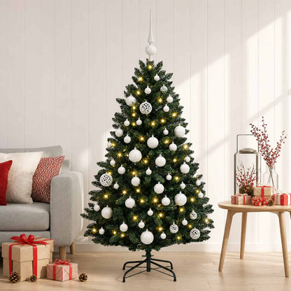 Artificial Christmas Tree, Dark Green, with Baubles 150 cm