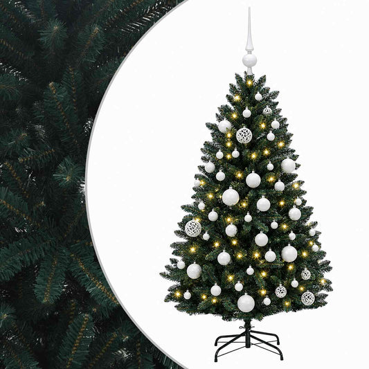 Artificial Christmas Tree Dark Green with Baubles 120 cm