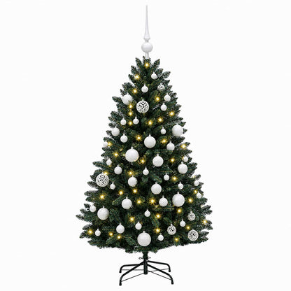 Artificial Christmas Tree Dark Green with Baubles 120 cm