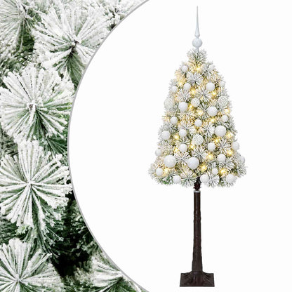 Artificial Hinged Christmas Tree with Baubles 120 cm 150 LEDs