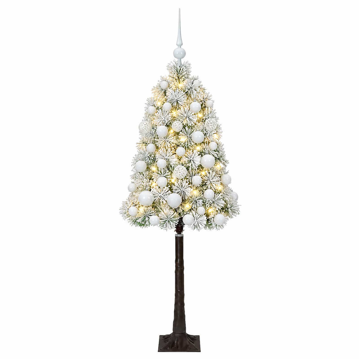 Artificial Hinged Christmas Tree with Baubles 120 cm 150 LEDs