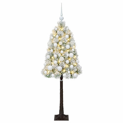 Artificial Hinged Christmas Tree with Baubles 120 cm 150 LEDs