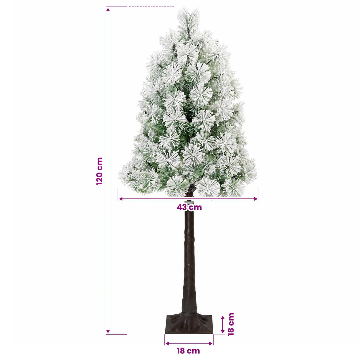 Artificial Hinged Christmas Tree with Baubles 120 cm 150 LEDs