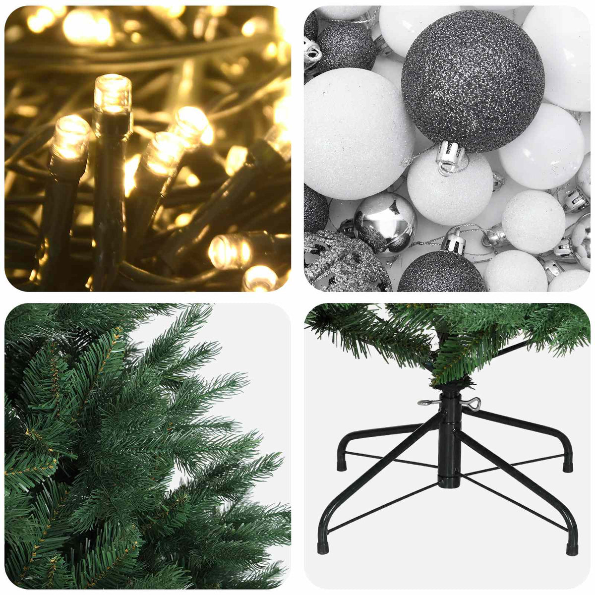 Artificial Christmas Tree with Bauble 120 cm 150 LEDs