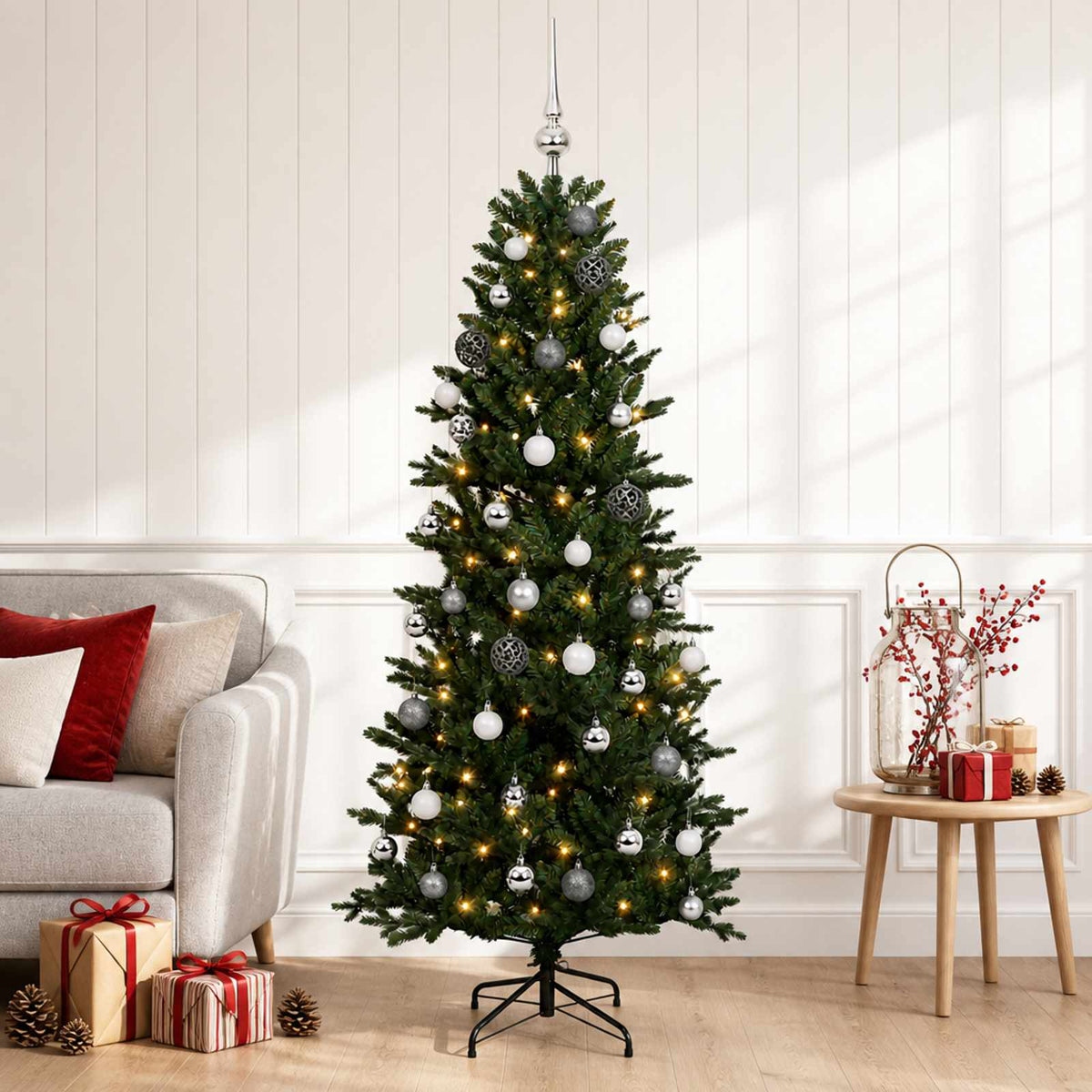 Artificial Christmas Tree with Bauble 120 cm 150 LEDs