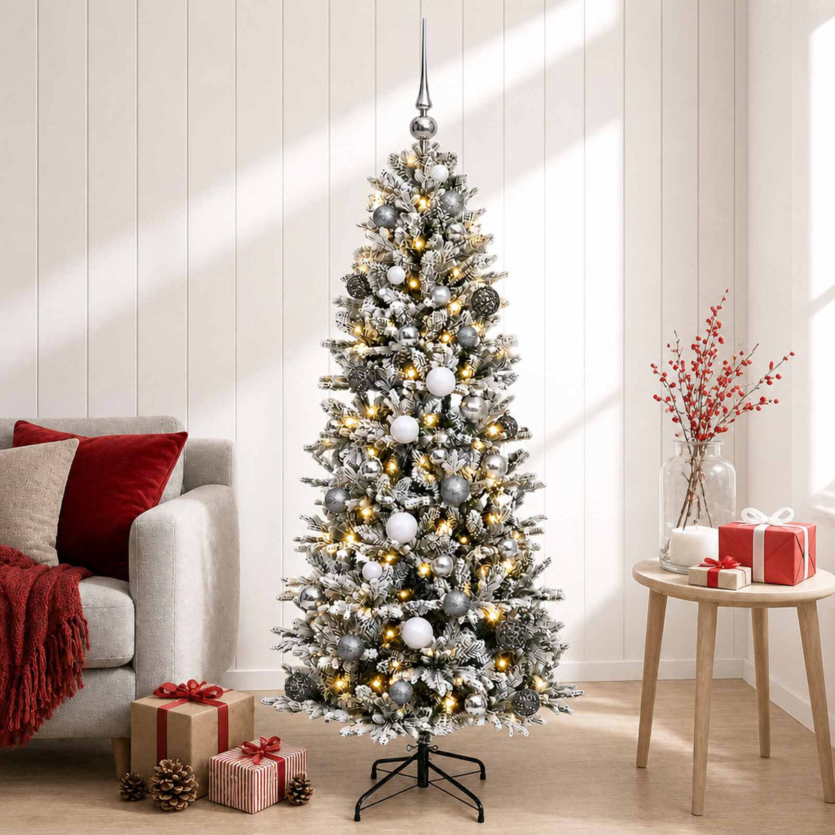 Artificial Christmas Tree with Bauble 120 cm 150 LEDs
